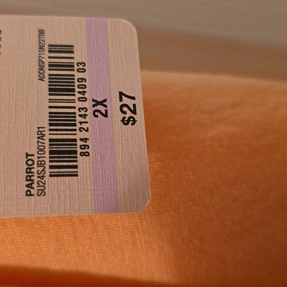 ST. JOHN'S BAY WOMENS PEACH TROPICAL PLUS SIZE TANK TOP SIZE 2X - Picture 6 of 12